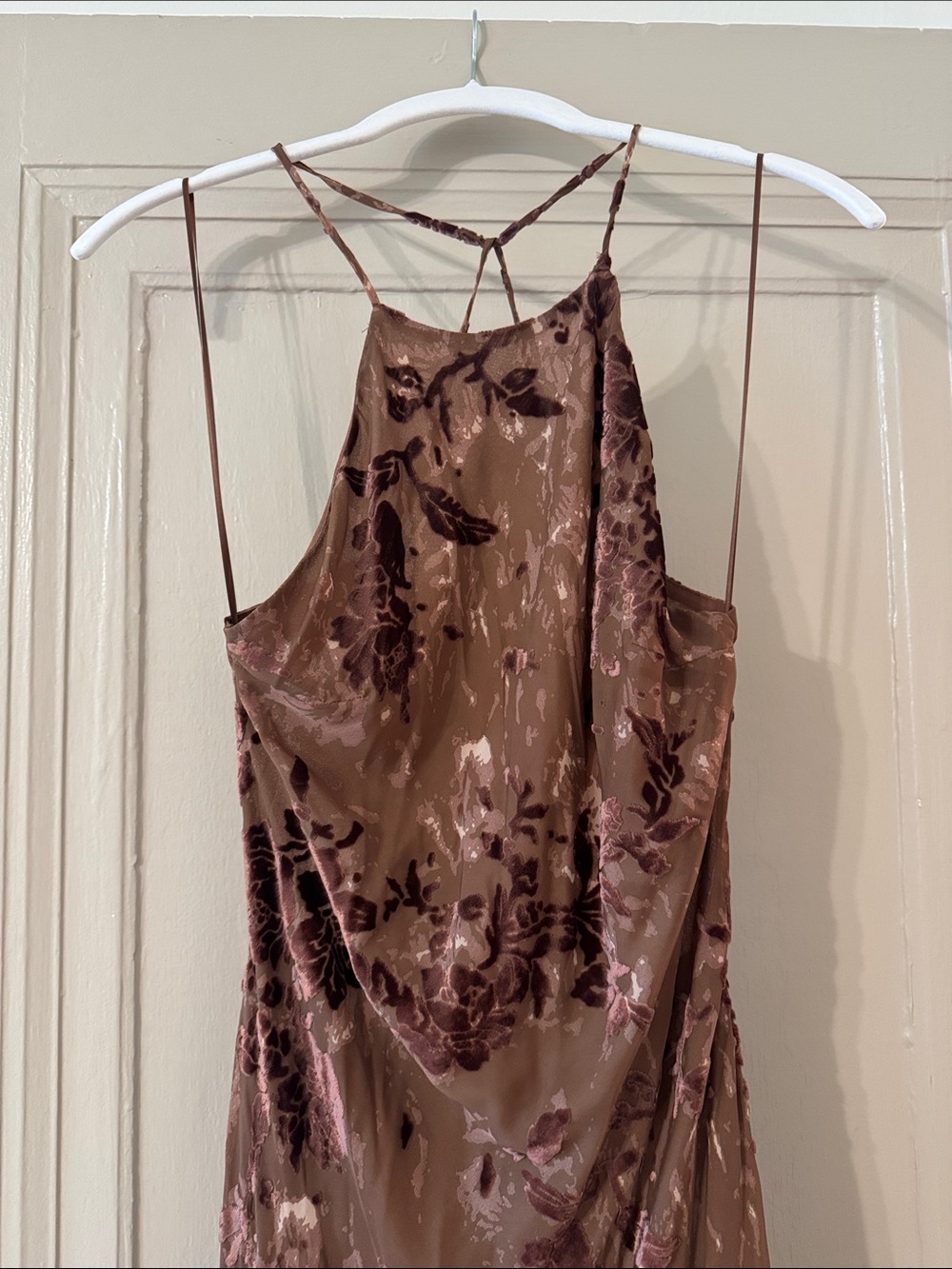 Zara Brown Floral Maxi Dress - Picture 3 of 7